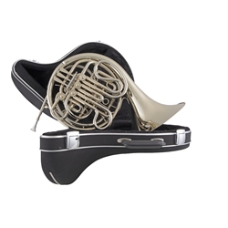 HOLTON H179 Holton "Farkas” French Horn - Key of F/Bb (reversible), Kruspe wrap, .468” bore, 12.25” large throat bell, all nickel silver, tapered rotors and bearings, lever waterkey on mouthpipe, string linkage, adjustable finger hook